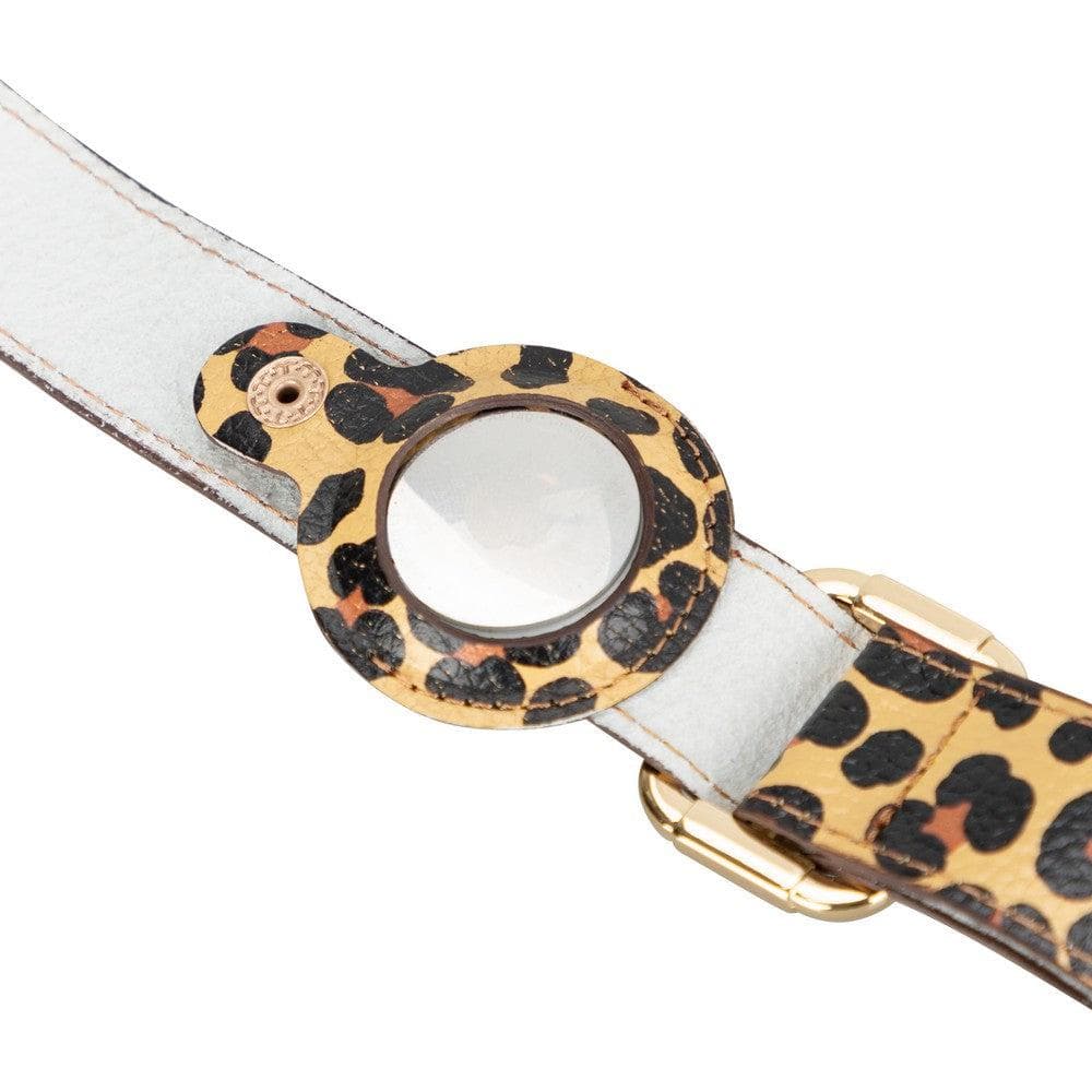 Collier en cuir Scooby pour chien avec emplacement AirTag