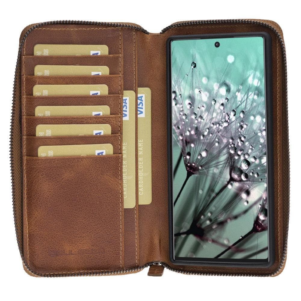 Samsung Galaxy Note 10 Series Genuine Leather Pouch Magnetic Cover Case