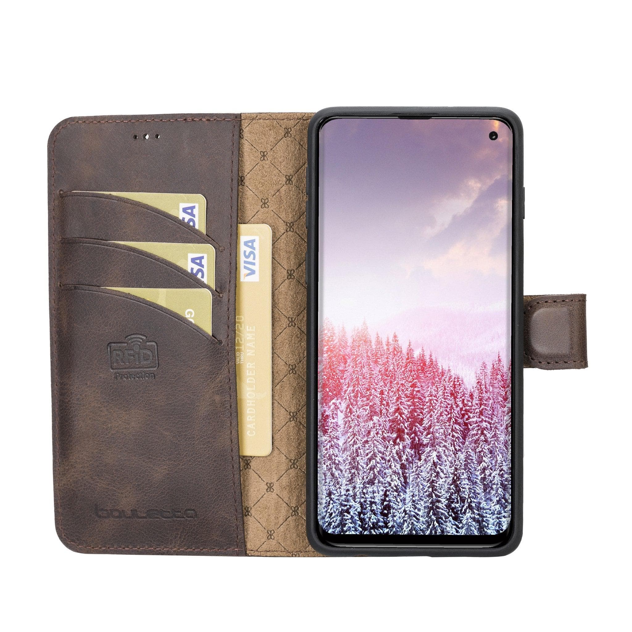 Samsung Galaxy S10 Series Genuine Leather Detachble Wallet Case