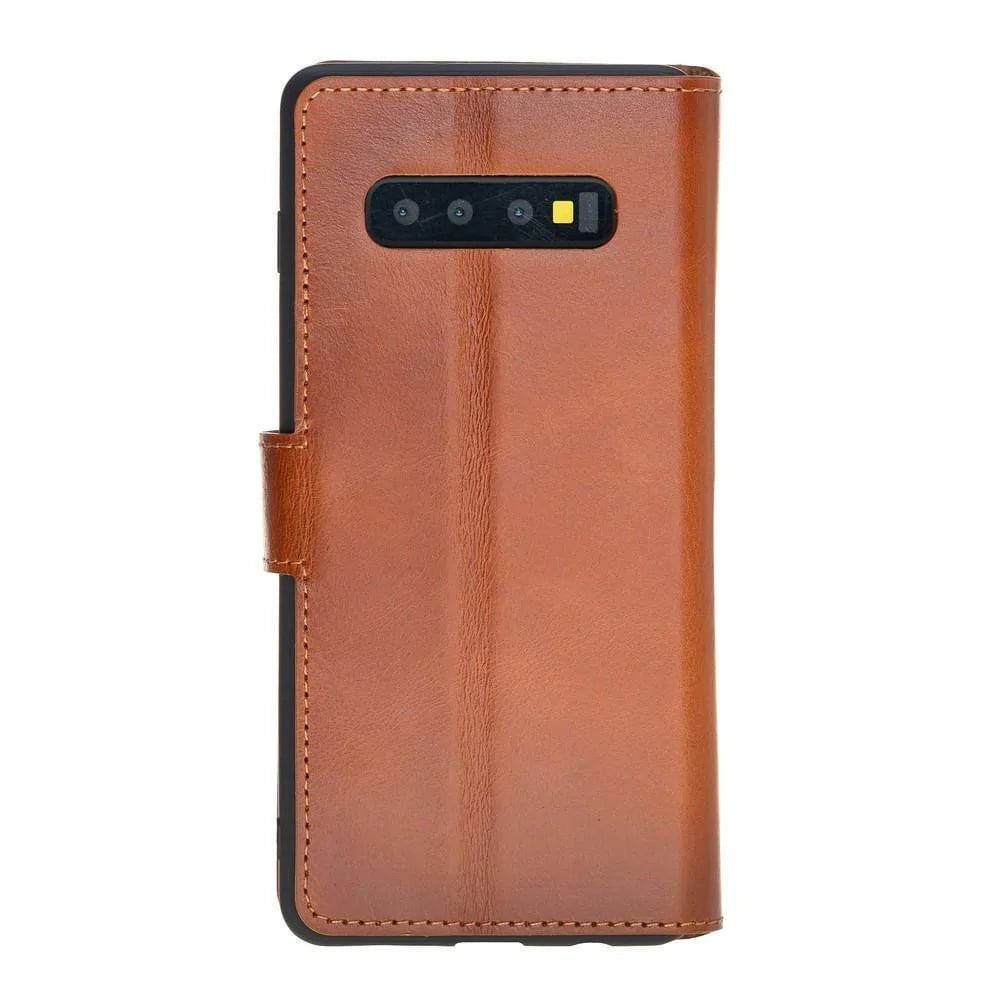 Samsung Galaxy S10 Series Genuine Leather Wallet Cover Folio Case