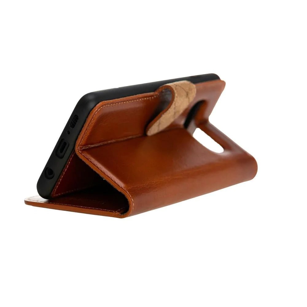 Samsung Galaxy S10 Series Genuine Leather Wallet Cover Folio Case