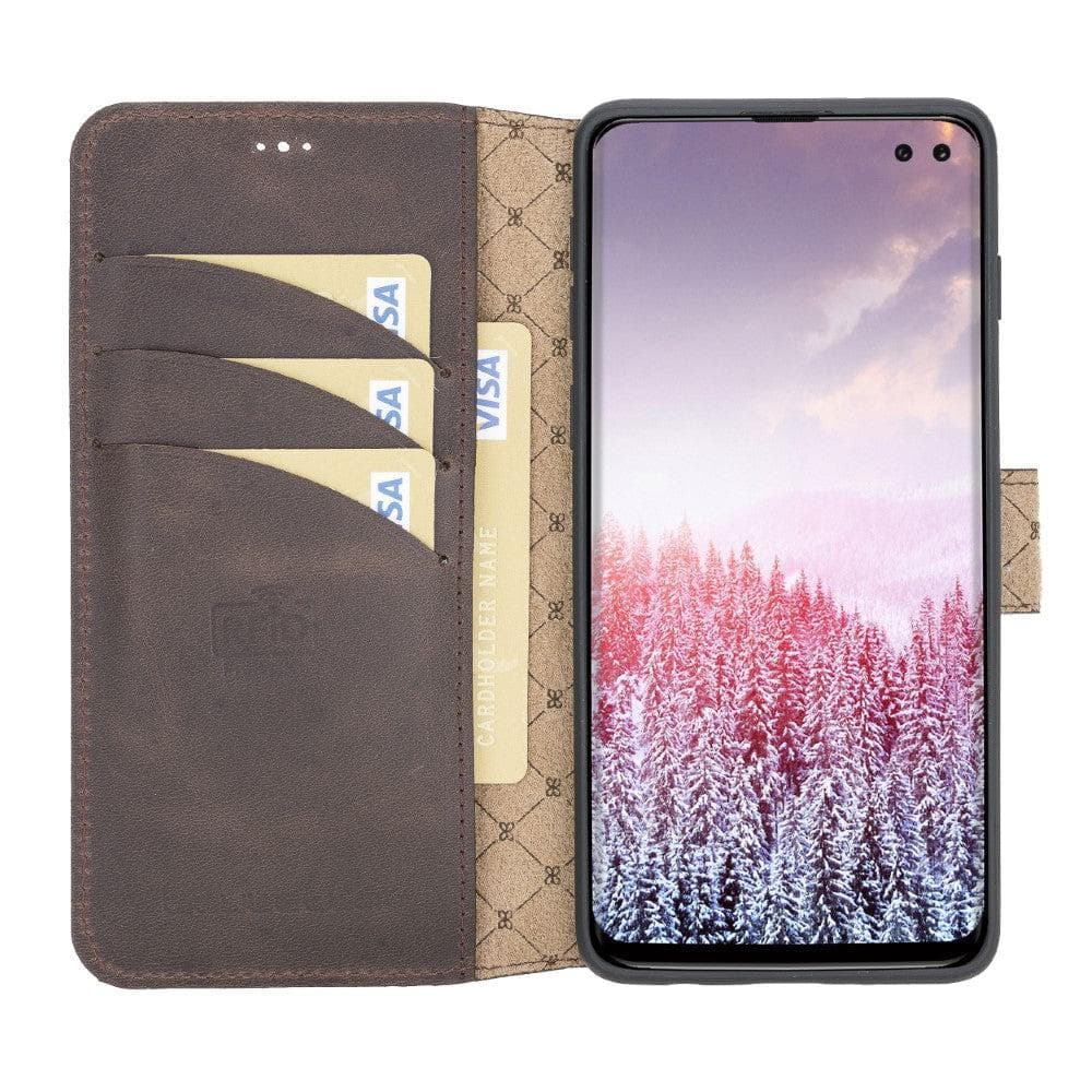 Samsung Galaxy S10 Series Genuine Leather Wallet Cover Folio Case