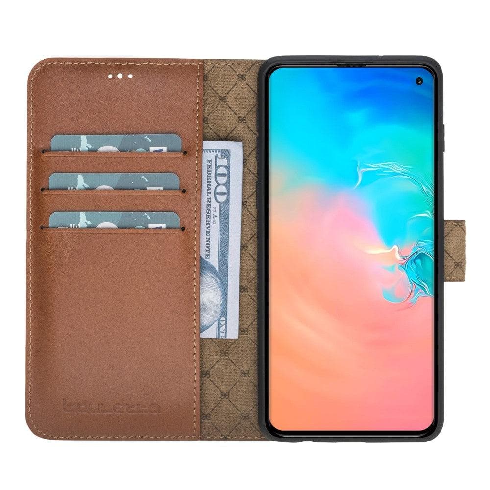 Samsung Galaxy S10 Series Genuine Leather Detachble Wallet Case