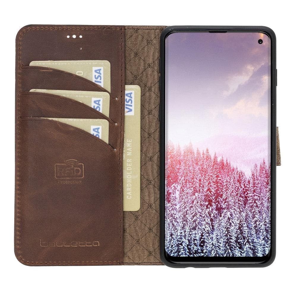 Samsung Galaxy S10 Series Genuine Leather Detachble Wallet Case