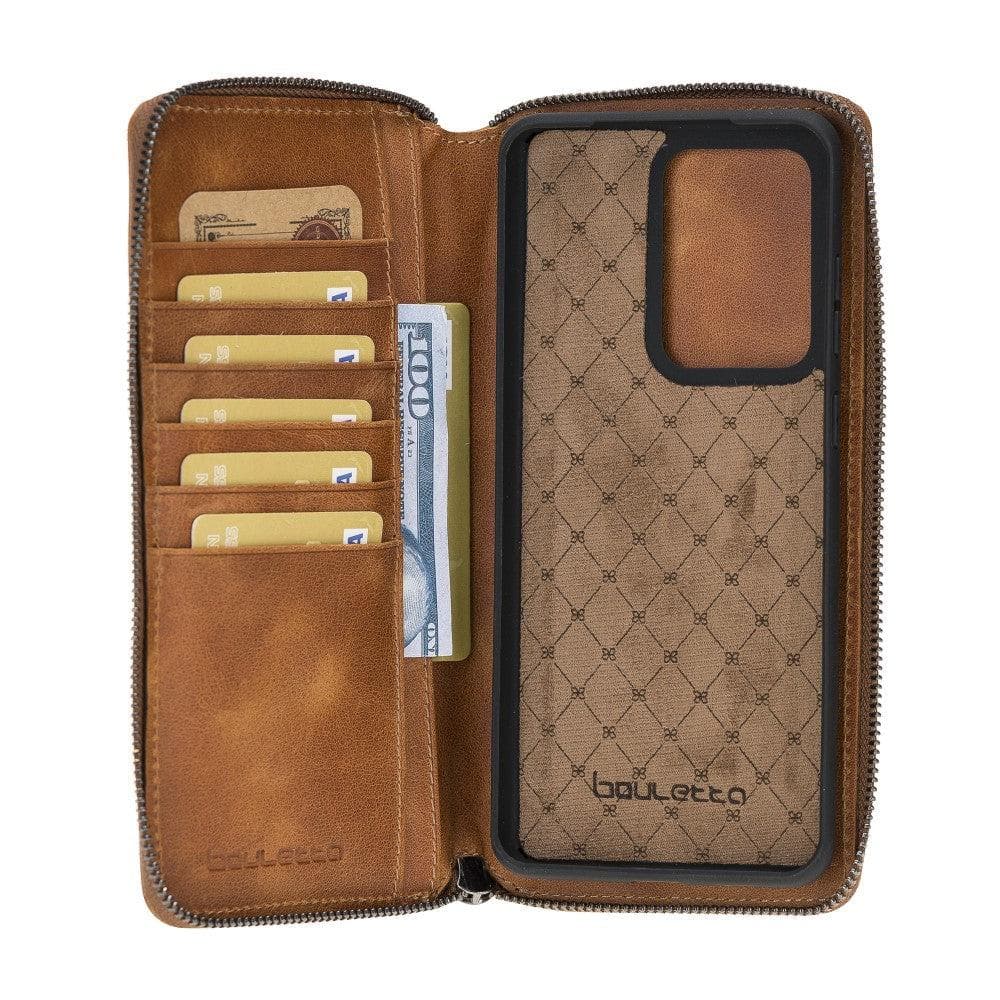 Samsung Galaxy S20 Series Genuine Leather Pouch Magnetic Wallet Case