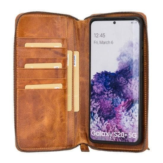 Samsung Galaxy S20 Series Genuine Leather Pouch Magnetic Wallet Case