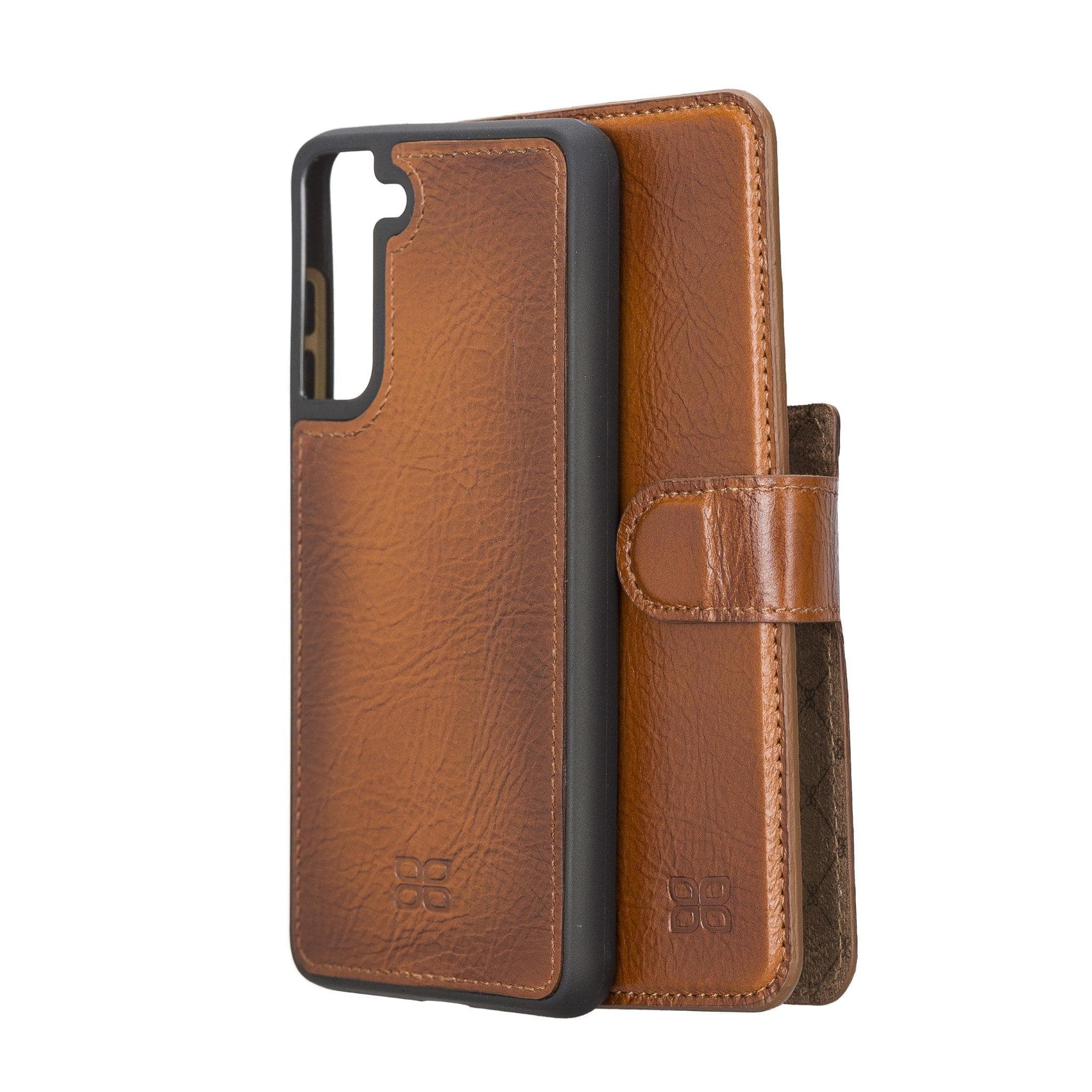 Samsung Galaxy S21 FE (Fan Edition) Genuine Leather Detachble Wallet Case