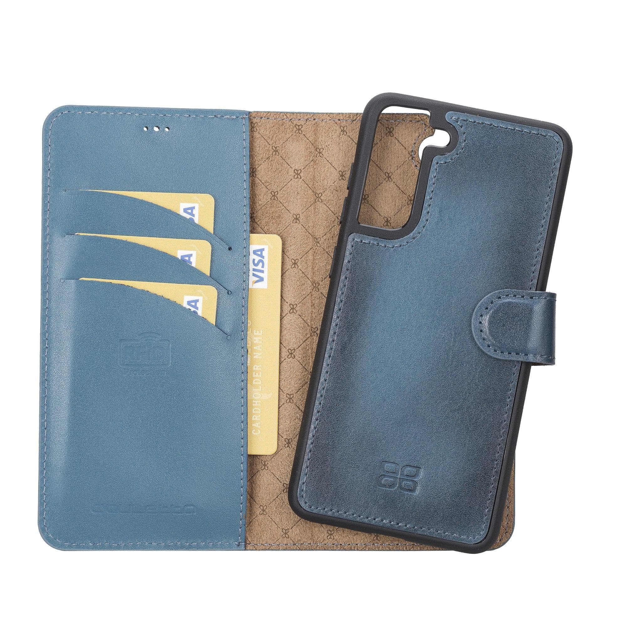 Samsung Galaxy S21 FE (Fan Edition) Genuine Leather Detachble Wallet Case