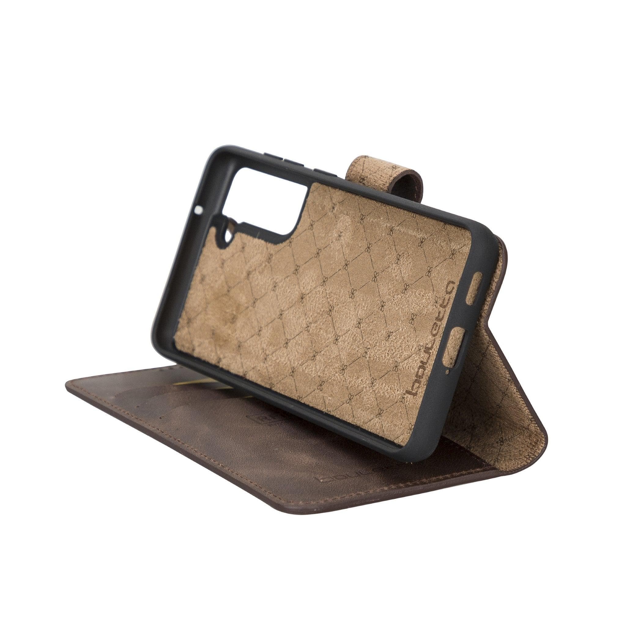 Samsung Galaxy S21 FE (Fan Edition) Genuine Leather Detachble Wallet Case