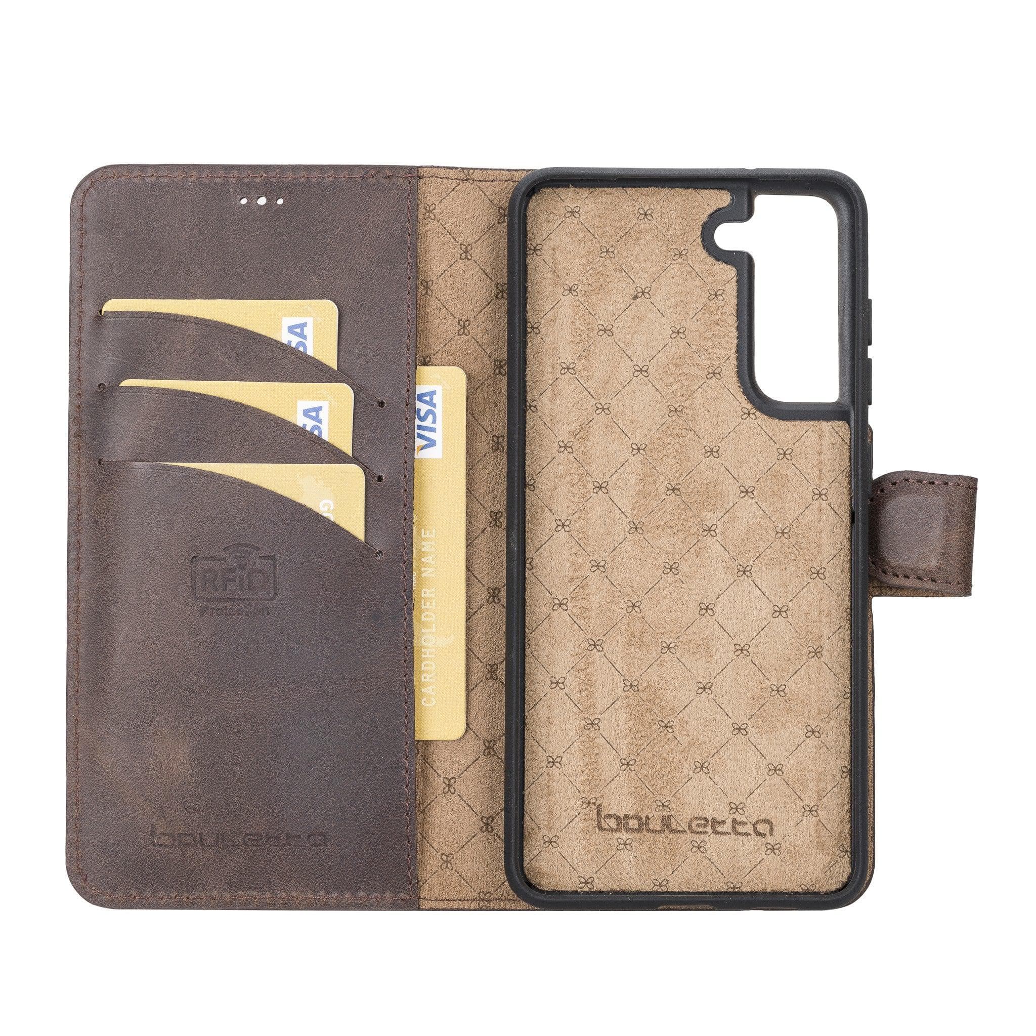 Samsung Galaxy S21 FE (Fan Edition) Genuine Leather Detachble Wallet Case