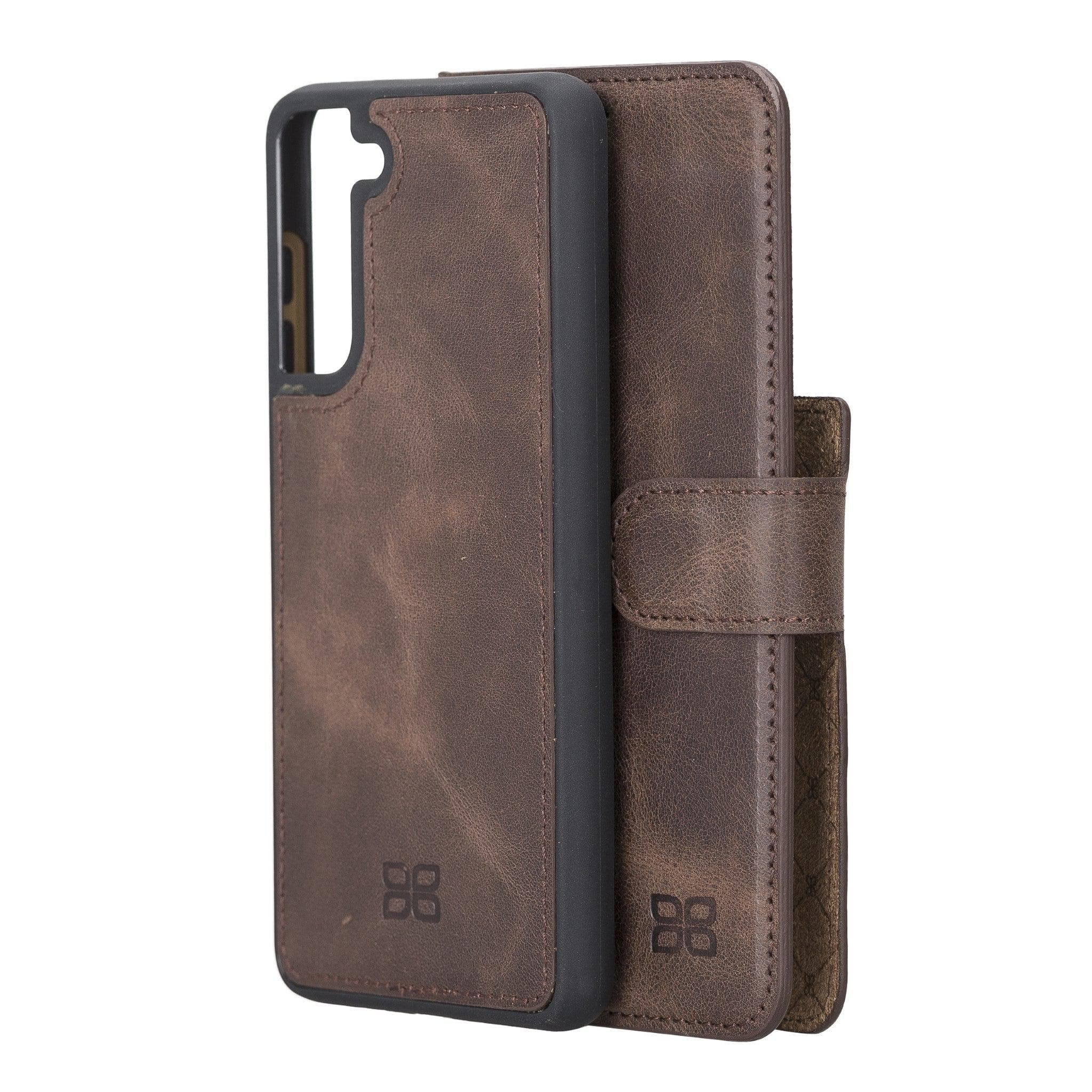 Samsung Galaxy S21 FE (Fan Edition) Genuine Leather Detachble Wallet Case