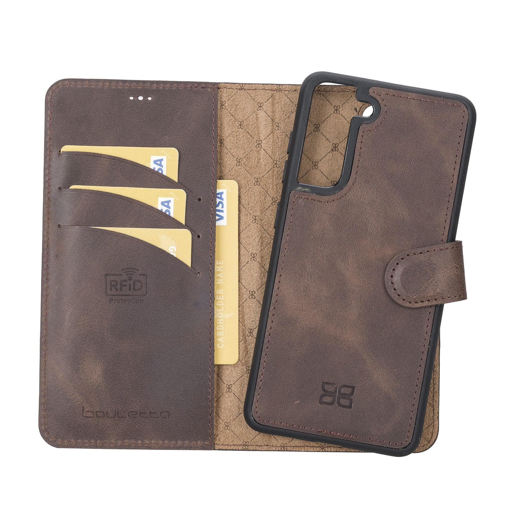 Samsung Galaxy S21 FE (Fan Edition) Genuine Leather Detachble Wallet Case