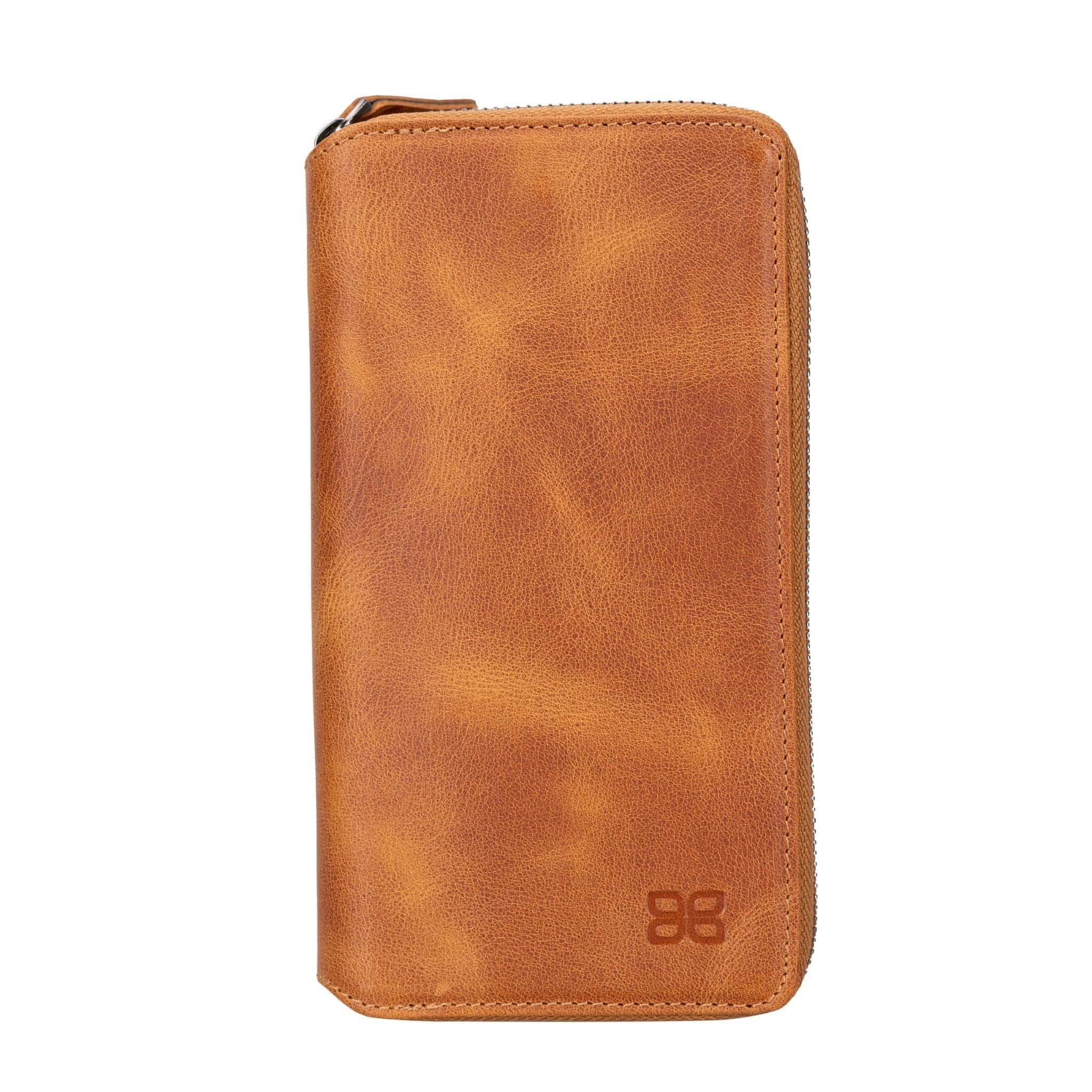 Samsung Galaxy S23 Series Genuine Leather Zippered Wallet Cases