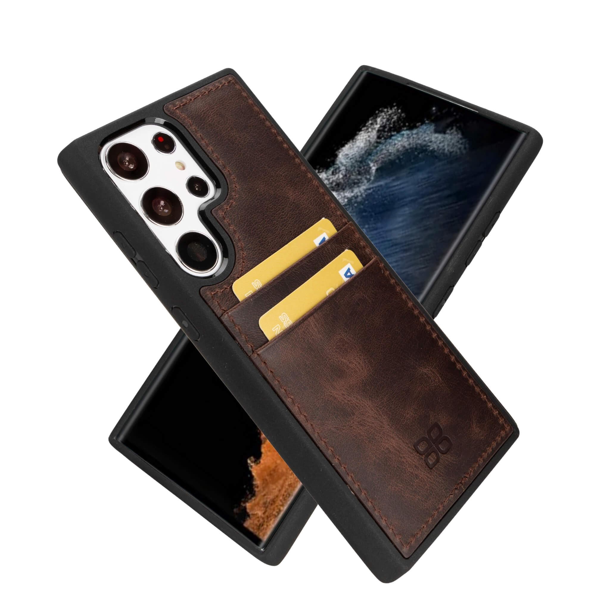 Galaxy S24 Plus (6.7") Genuine Leather Back Cover with Card Holder