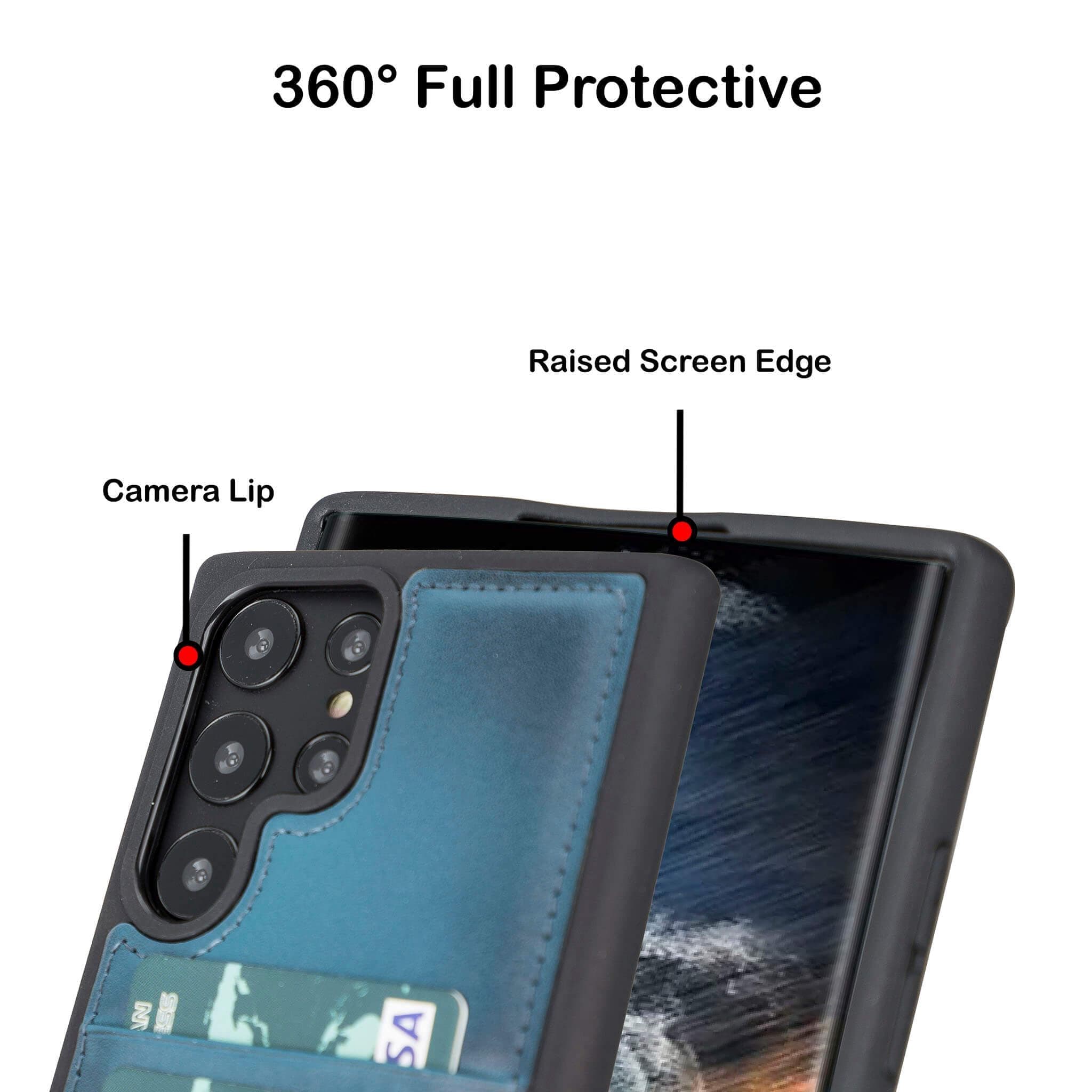 Coque arrière en cuir Felix Galaxy S24 Plus (6,7") avec porte-cartes