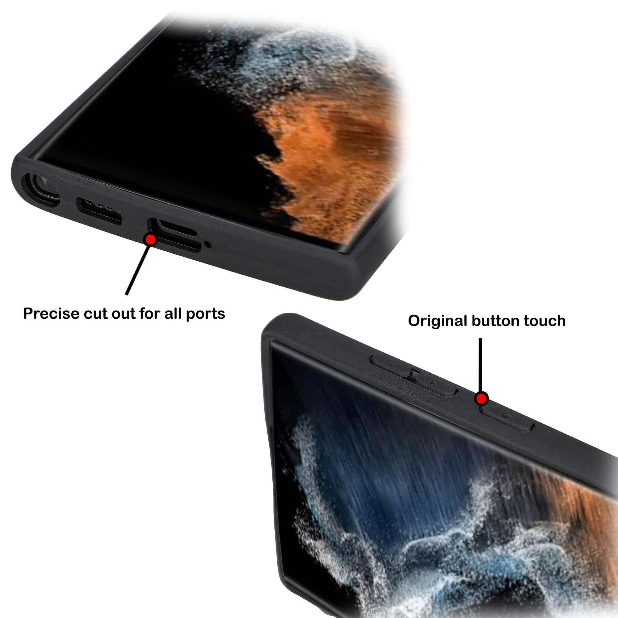 Coque arrière en cuir Felix Galaxy S24 Plus (6,7") avec porte-cartes