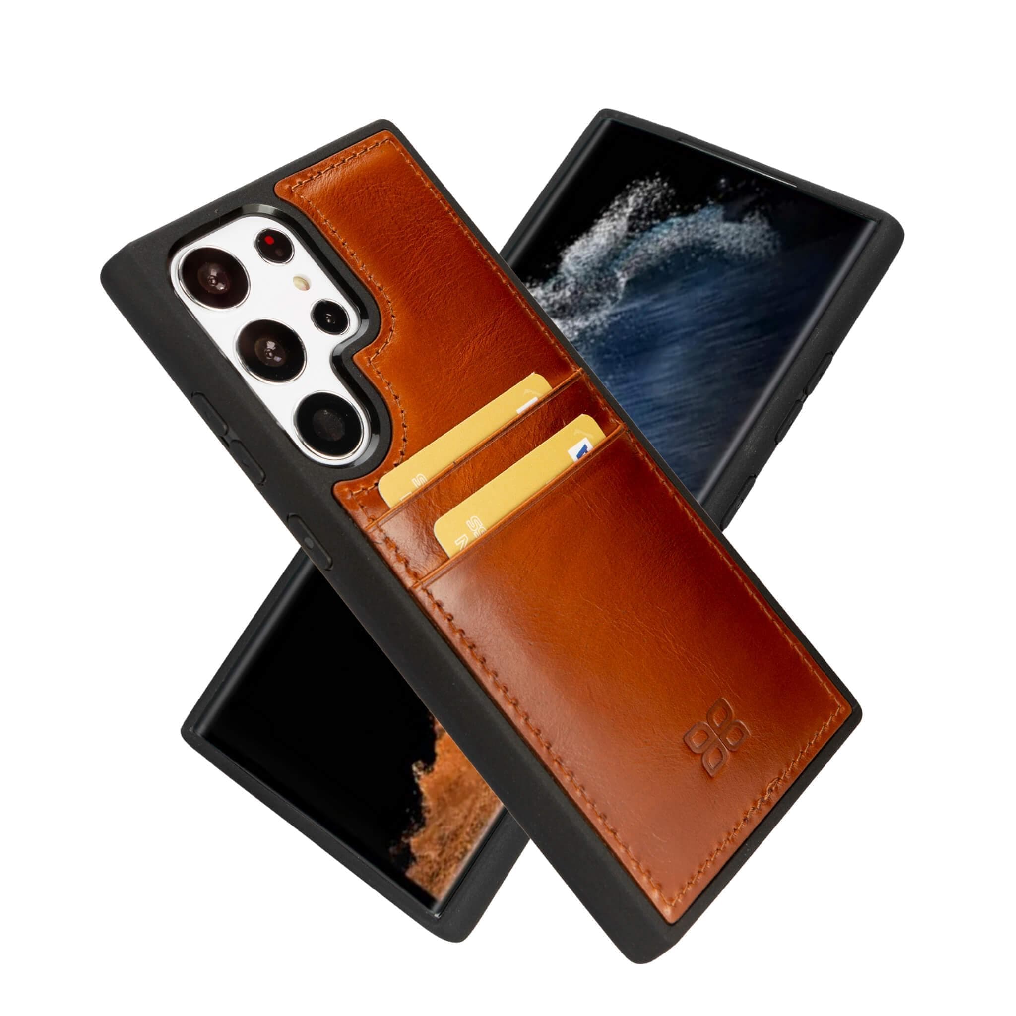 Galaxy S24 Plus (6.7") Genuine Leather Back Cover with Card Holder