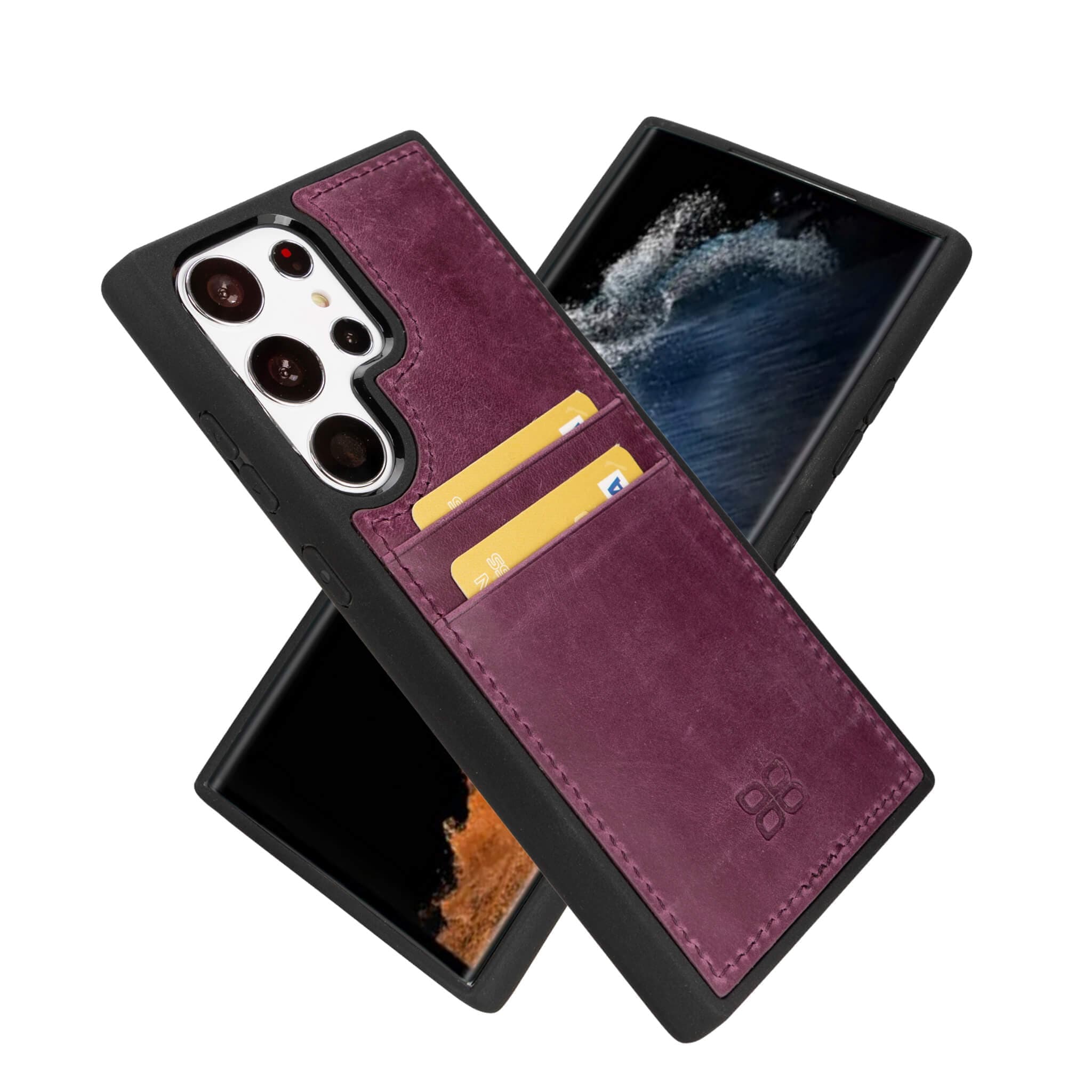 Galaxy S24 Plus (6.7") Genuine Leather Back Cover with Card Holder