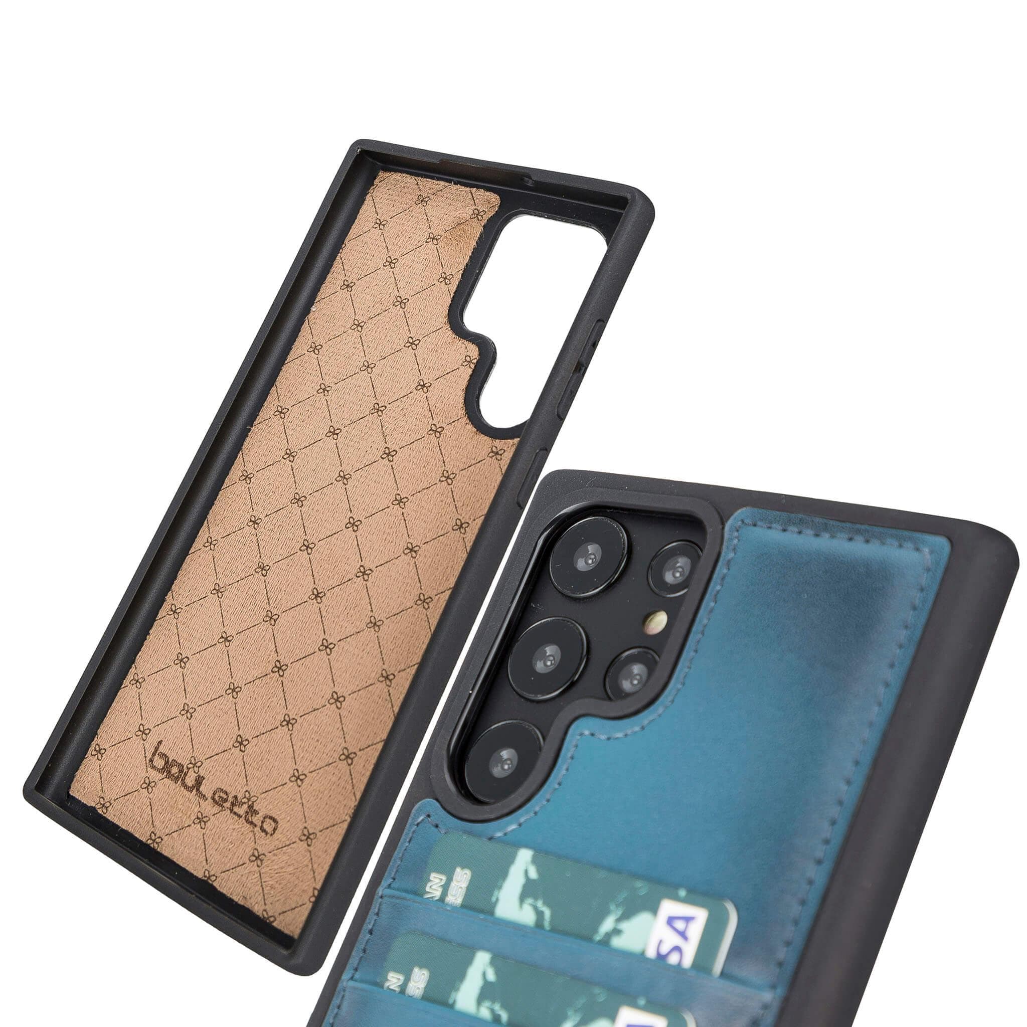 Coque arrière en cuir Felix Galaxy S24 Plus (6,7") avec porte-cartes