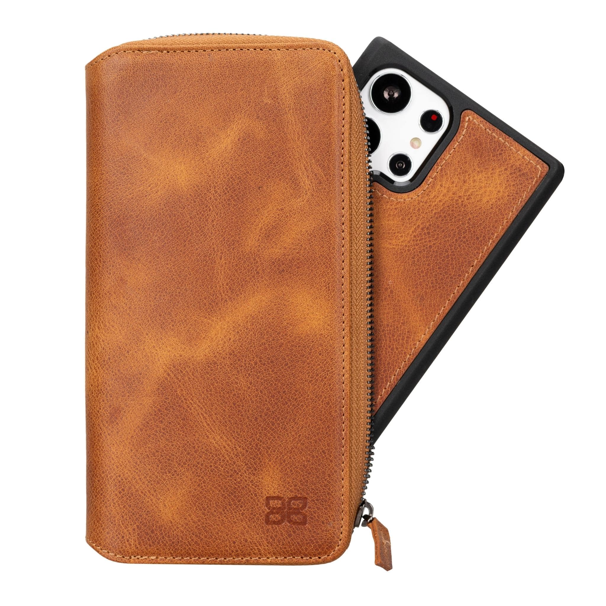 Samsung Galaxy S24 Ultra (6.9") Zippered Leather Wallet Cases