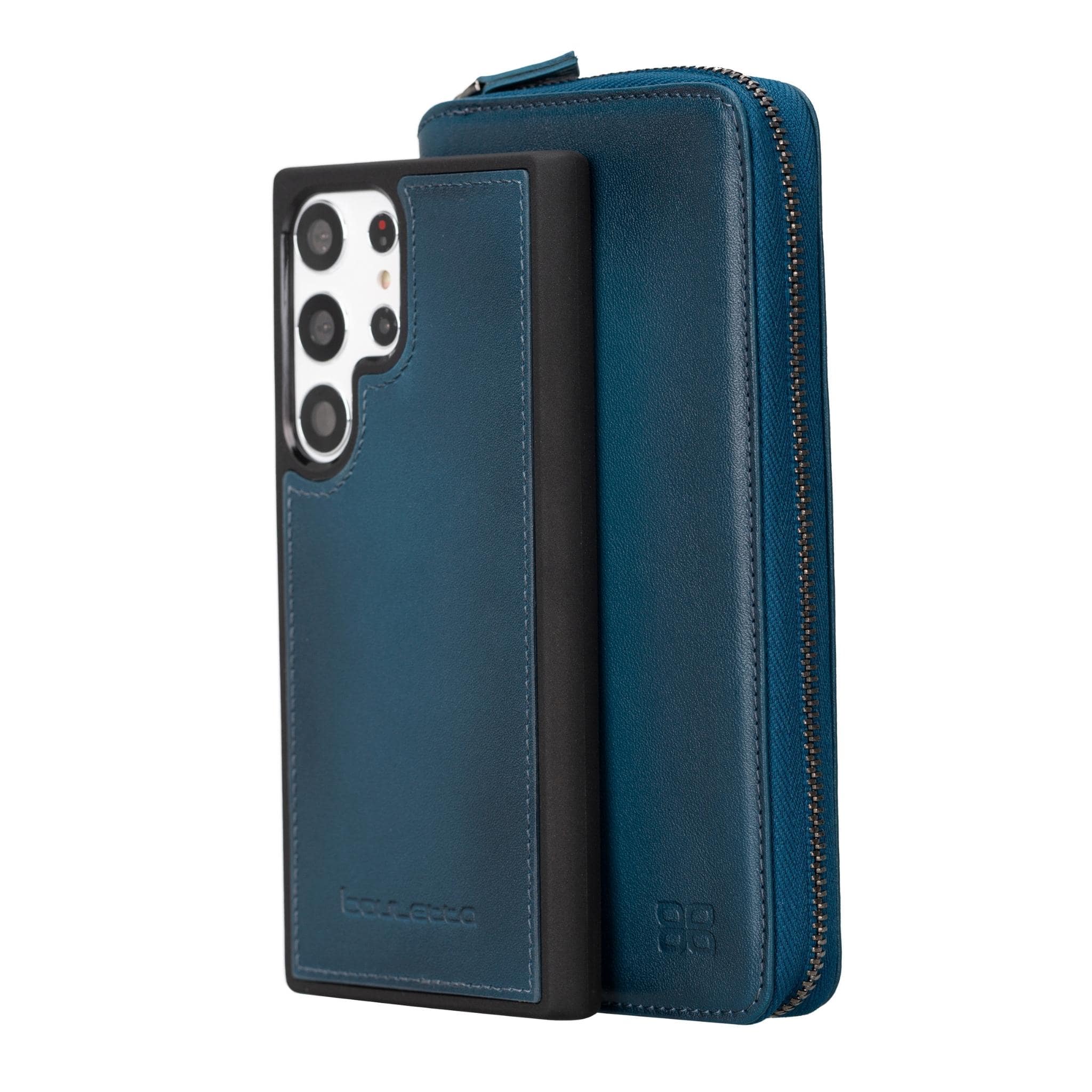 Samsung Galaxy S24 Ultra (6.9") Zippered Leather Wallet Cases
