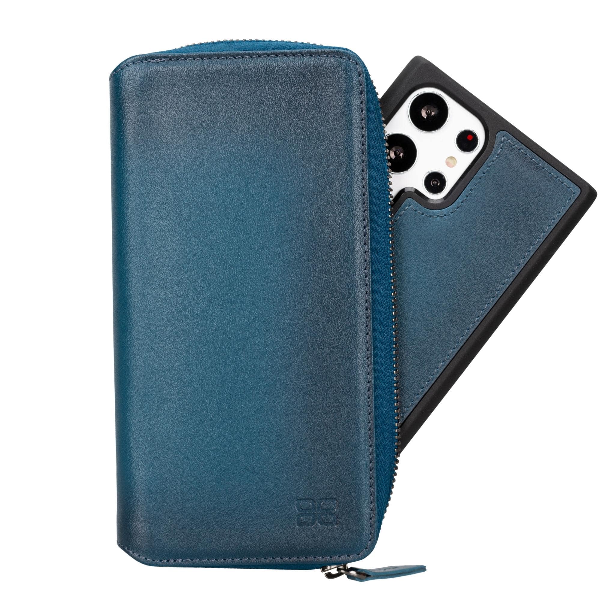 Samsung Galaxy S24 Ultra (6.9") Zippered Leather Wallet Cases
