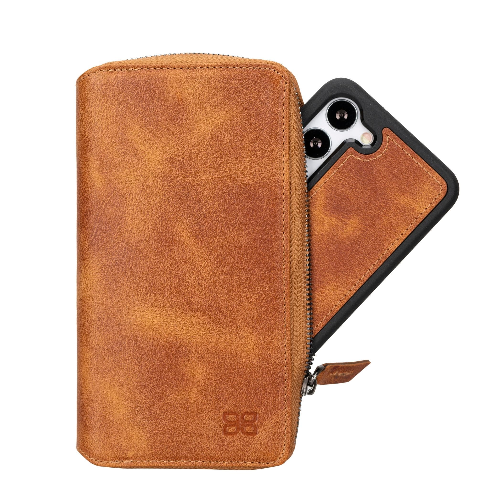 Samsung Galaxy S24 Ultra (6.9") Zippered Leather Wallet Cases