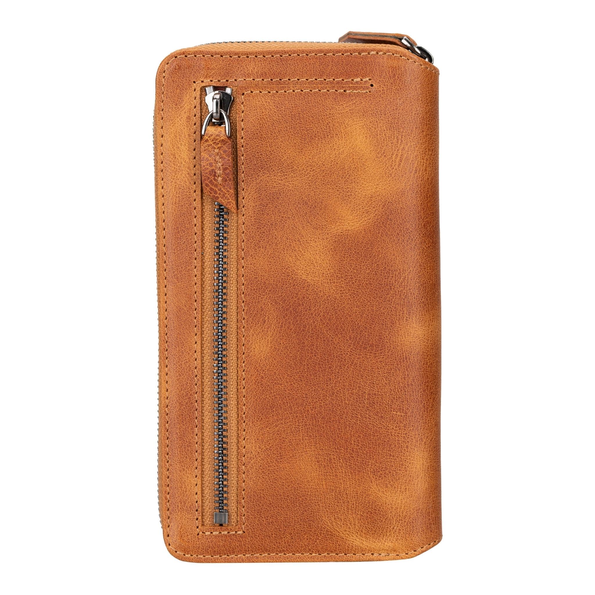 Samsung Galaxy S24 Ultra (6.9") Zippered Leather Wallet Cases