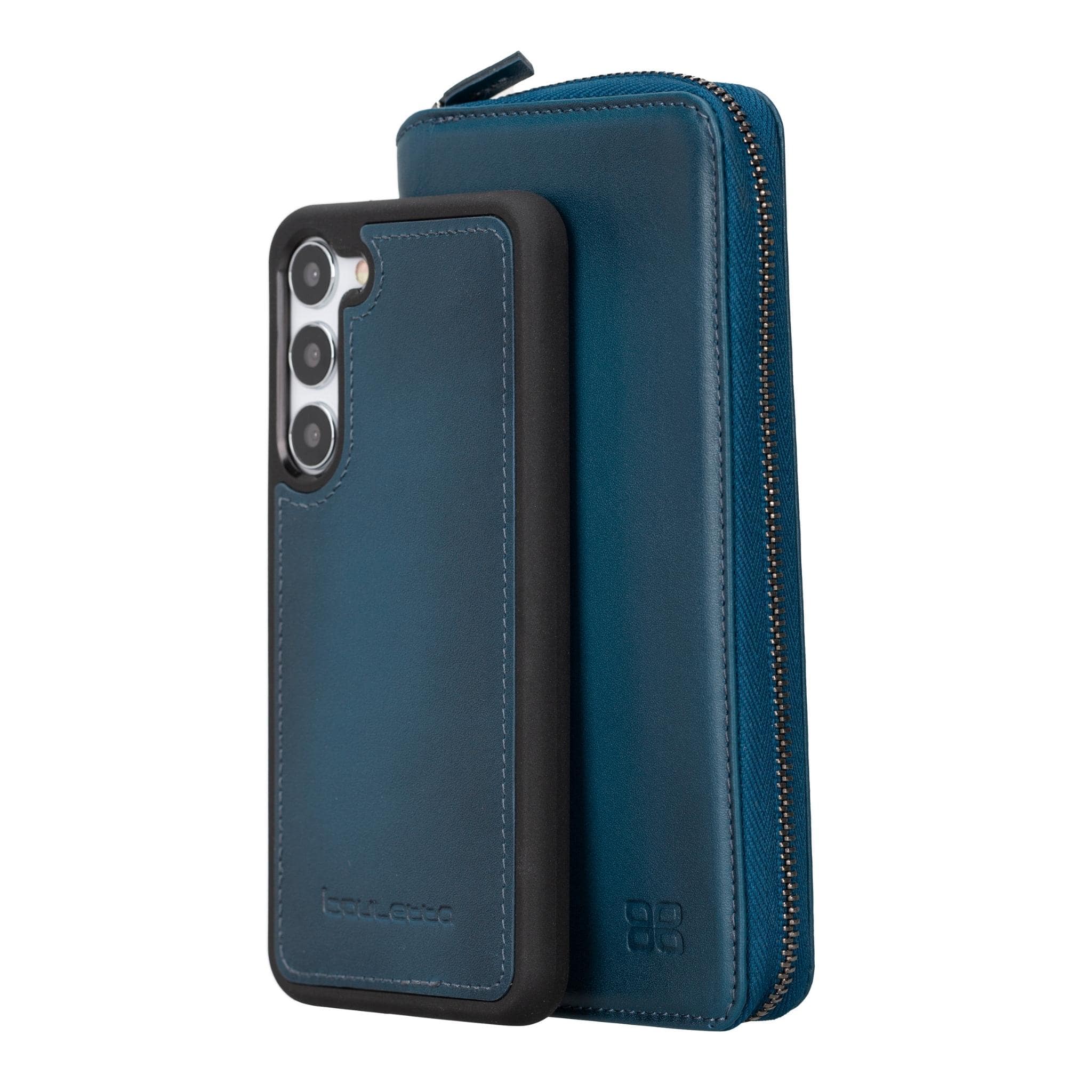 Samsung Galaxy S24 Ultra (6.9") Zippered Leather Wallet Cases