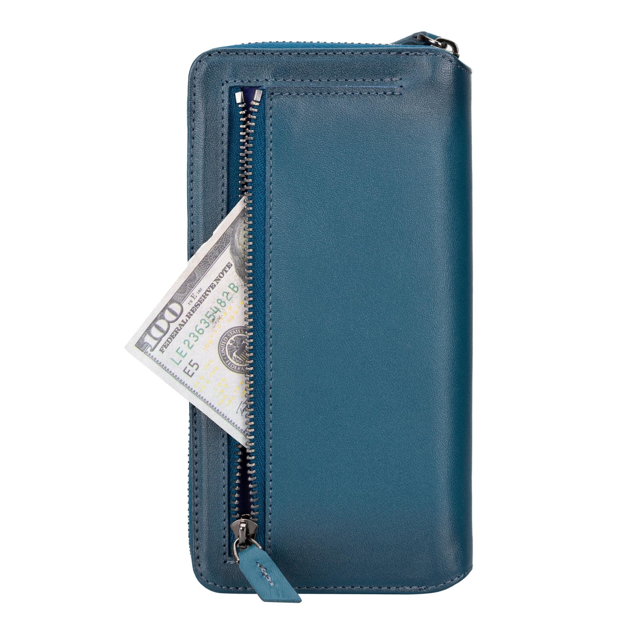 Samsung Galaxy S24 Ultra (6.9") Zippered Leather Wallet Cases