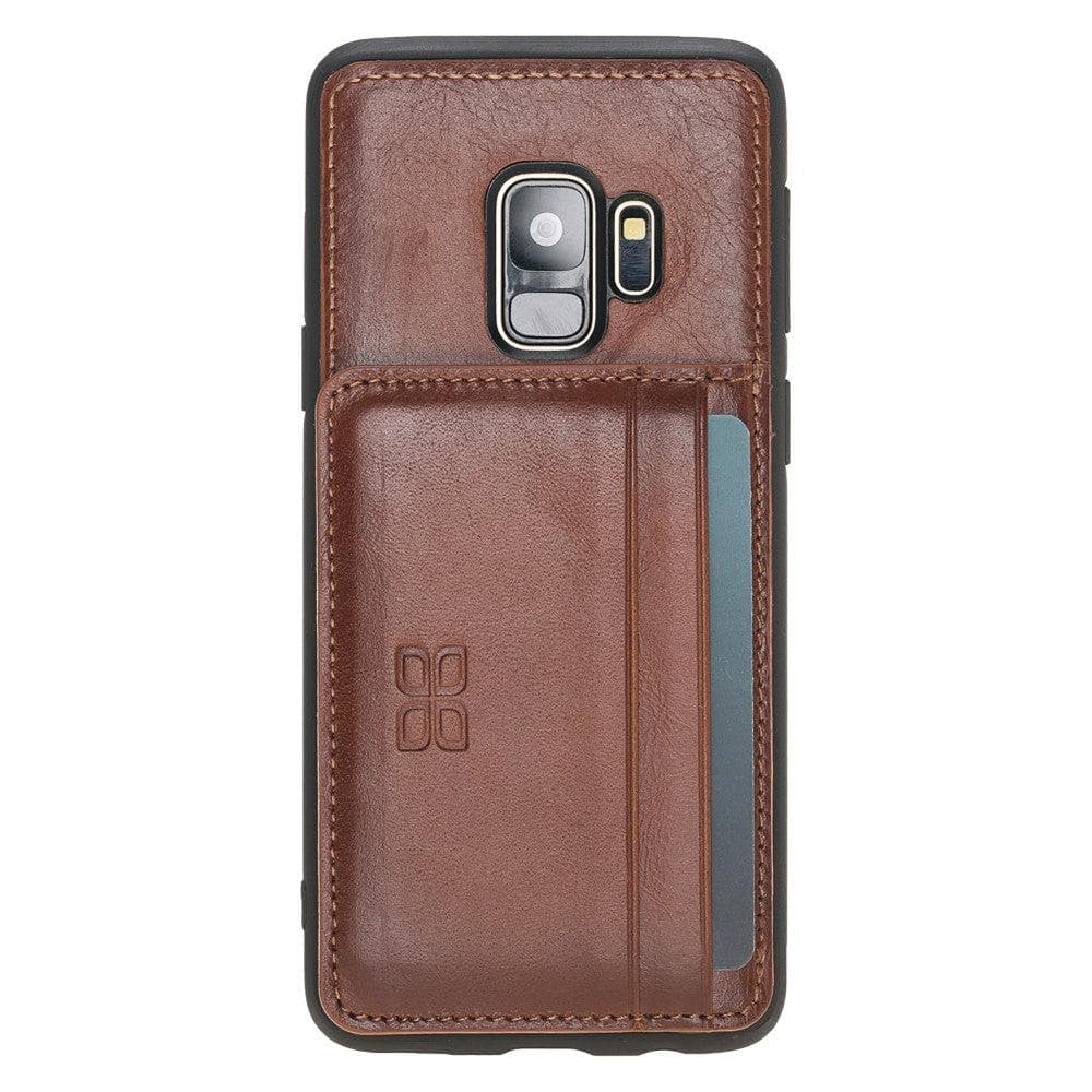 Samsung Galaxy S9 Series Genuine Leather Flexible Back Cover with Stand