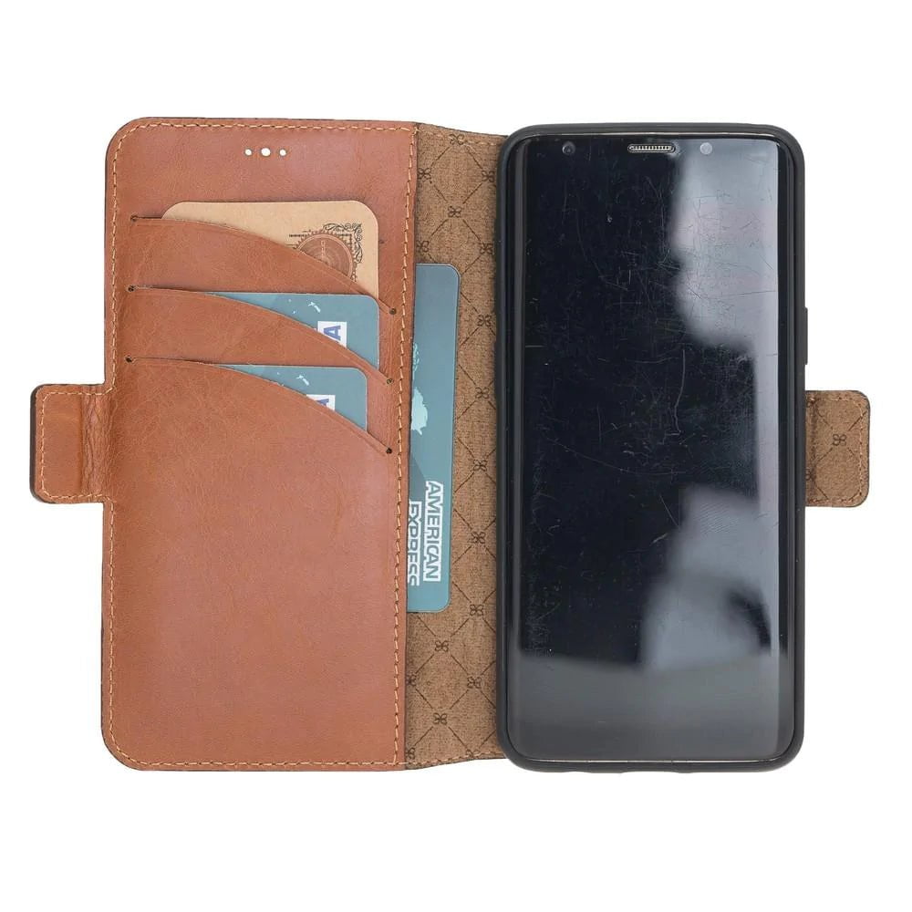Samsung Galaxy S9 Series Genuine Leather Wallet Folio Case