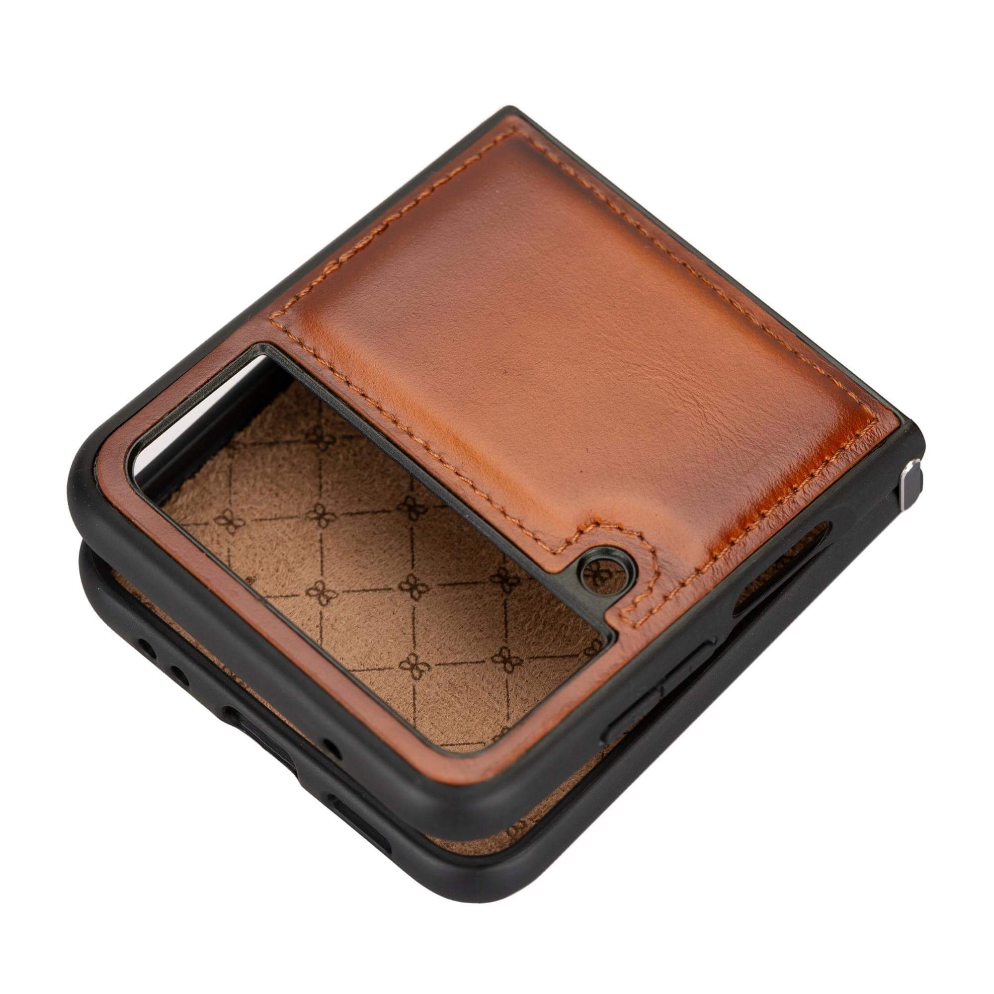 Samsung Galaxy Z Flip 4 Genuine Leather Back Cover Case