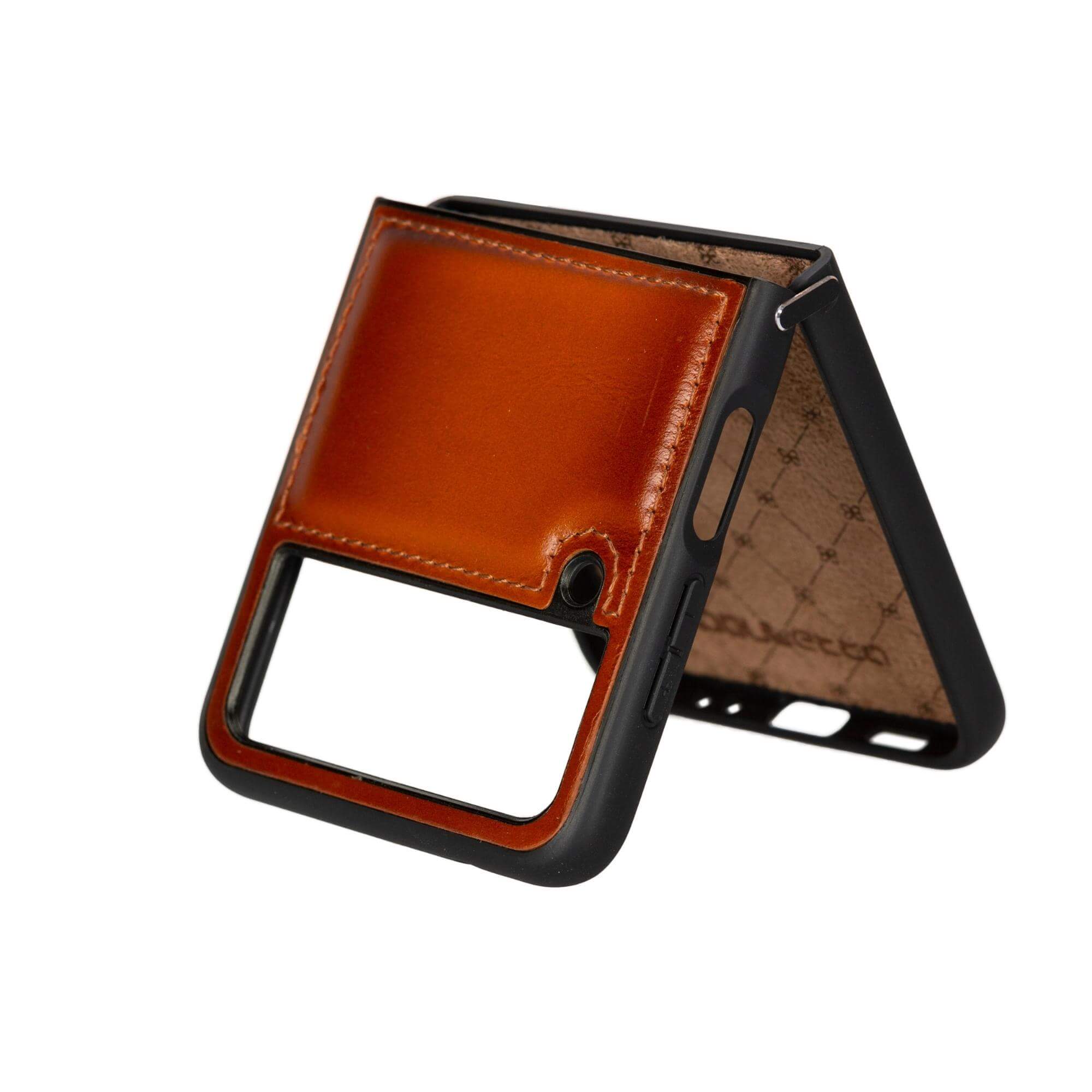 Samsung Galaxy Z Flip 4 Genuine Leather Back Cover Case