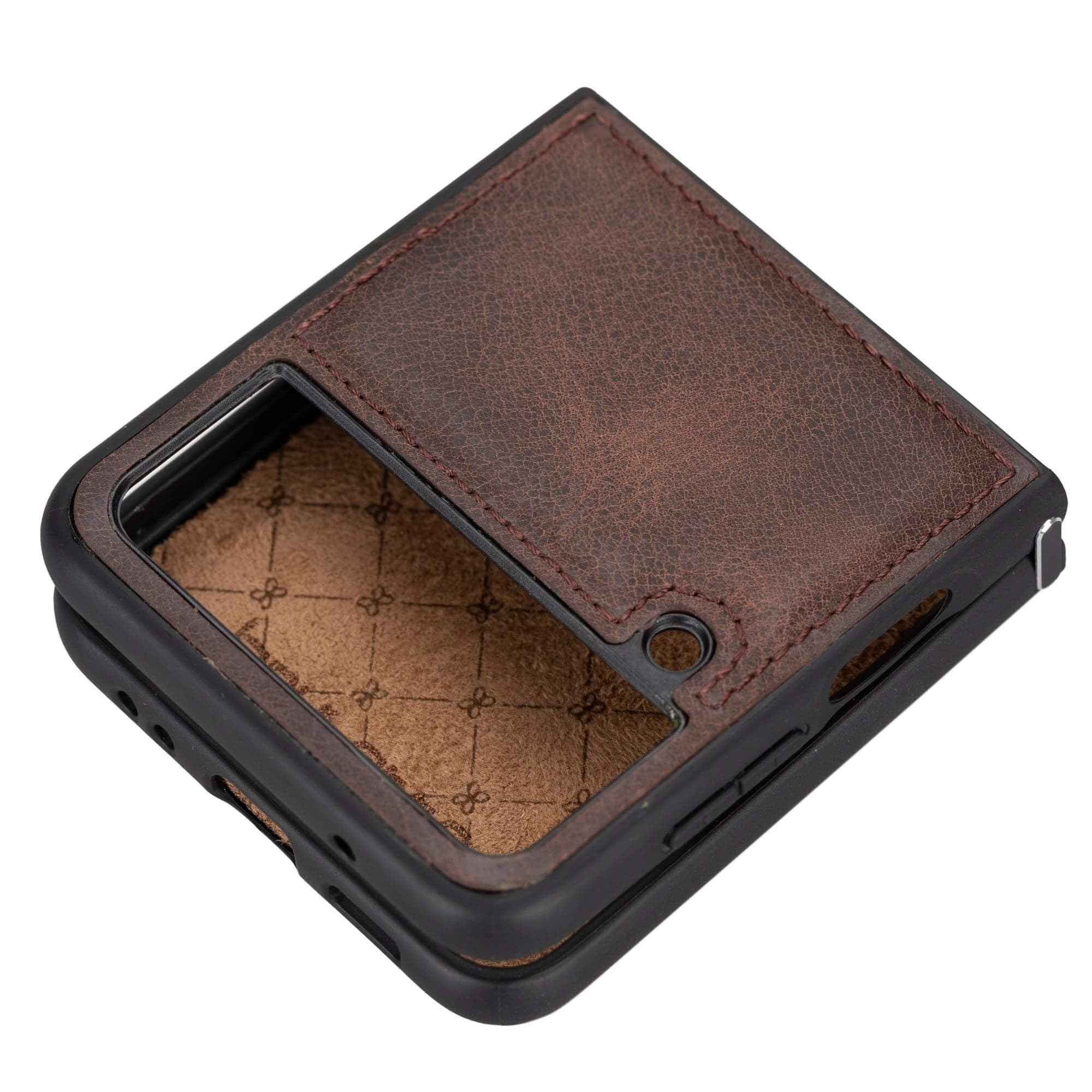 Samsung Galaxy Z Flip 4 Genuine Leather Back Cover Case