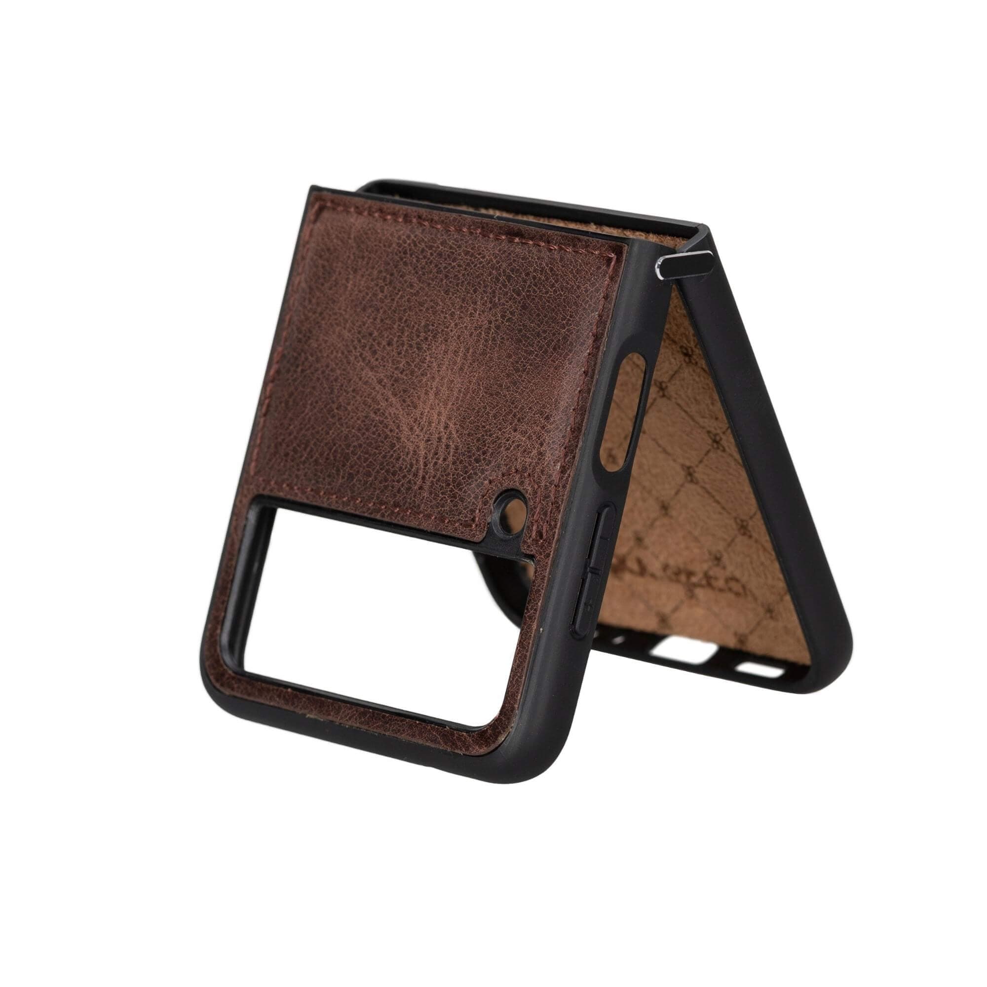Samsung Galaxy Z Flip 4 Genuine Leather Back Cover Case