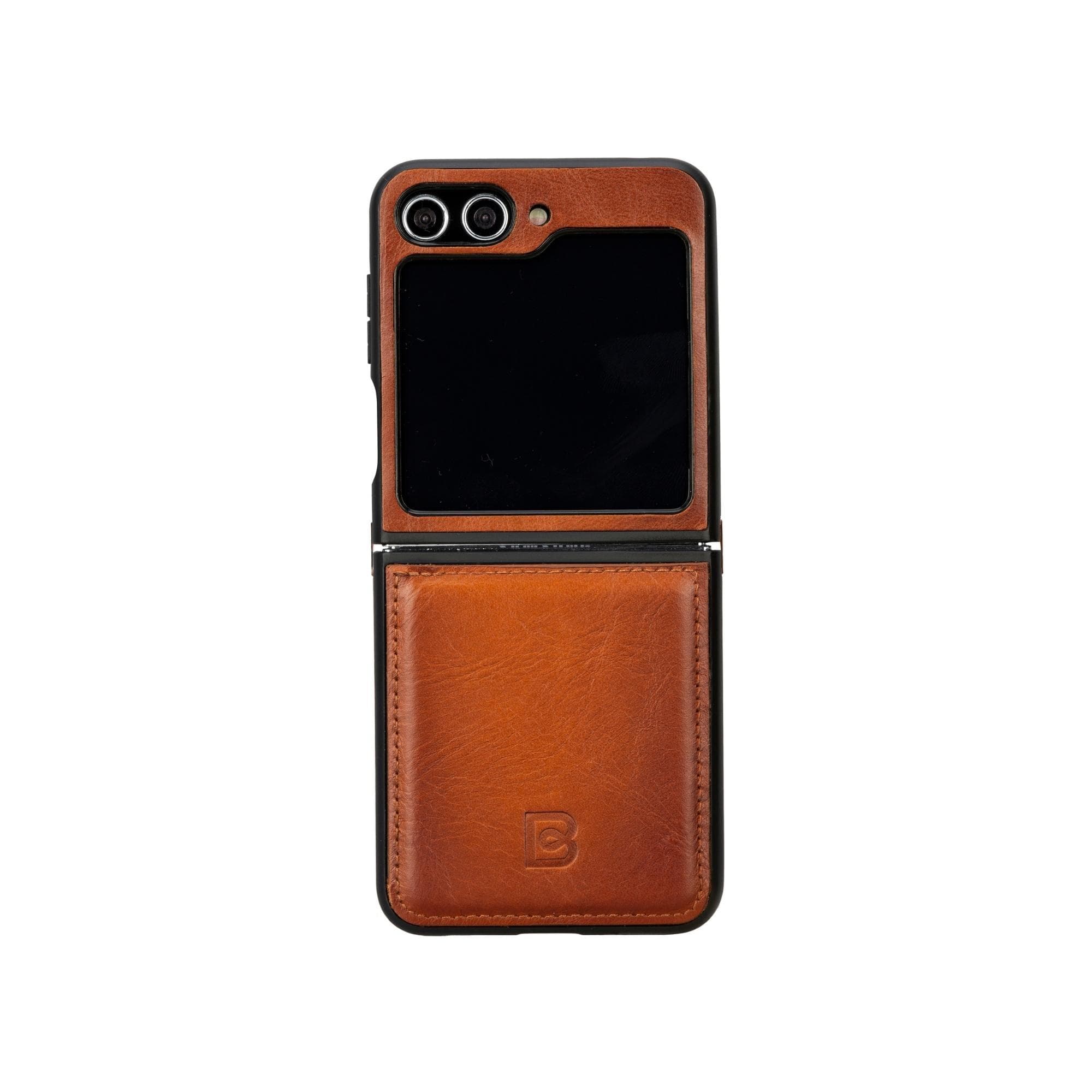 Samsung Galaxy Z Flip 5 Genuine Leather Back Cover Case