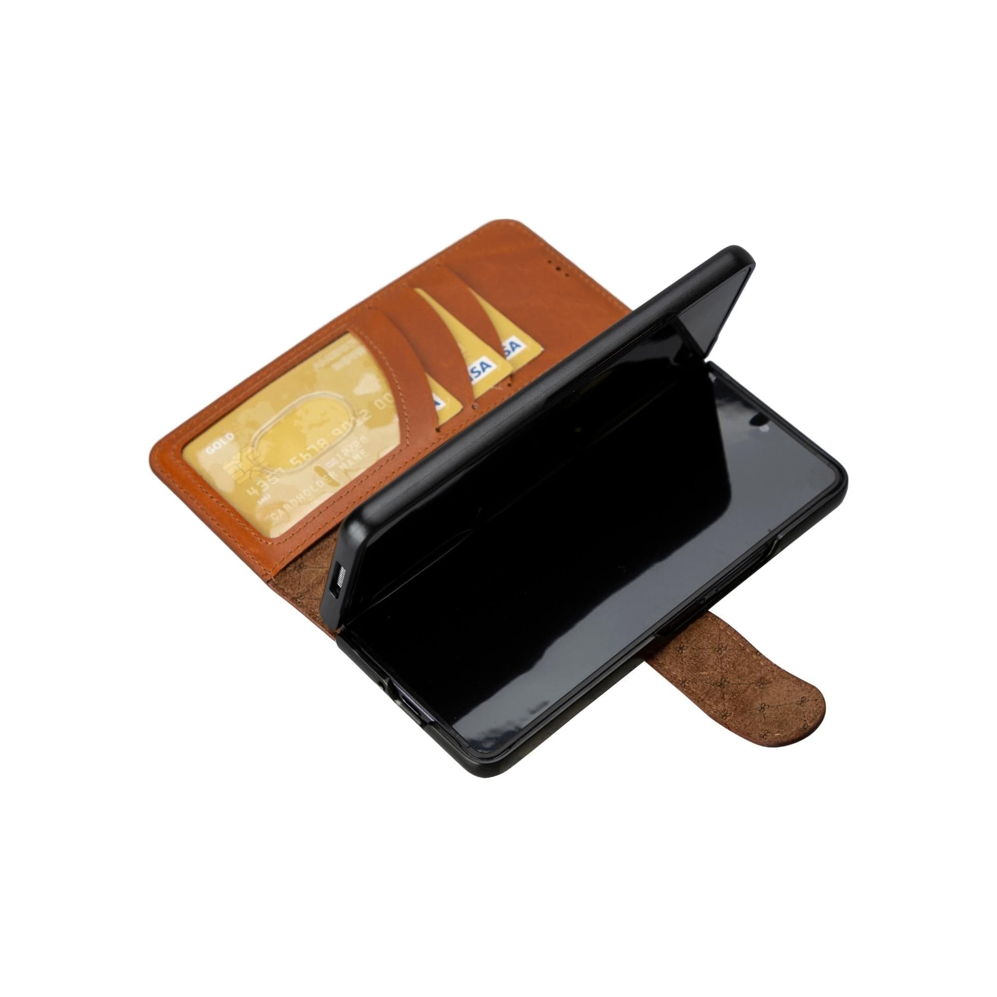 Samsung Galaxy Z Fold 5 Genuine Leather Wallet Cases