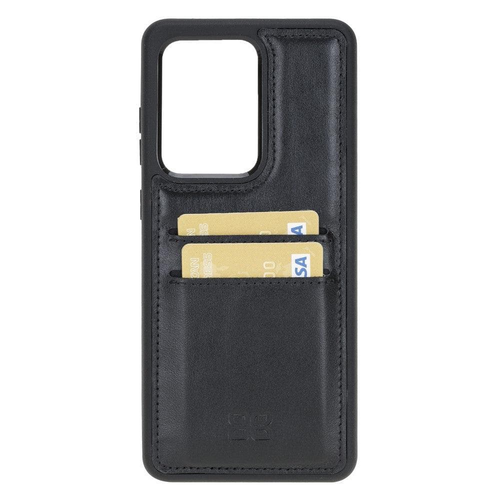 Samsung Galaxy S20 Series Genuine Leather flexiable Back Cover With Card Holder Case
