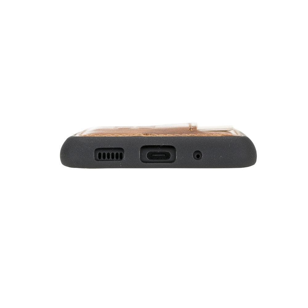 Samsung Galaxy S20 Series Genuine Leather flexiable Back Cover With Card Holder Case