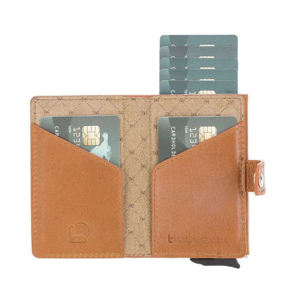 Terry Leather Coin Mechanical Card Holder