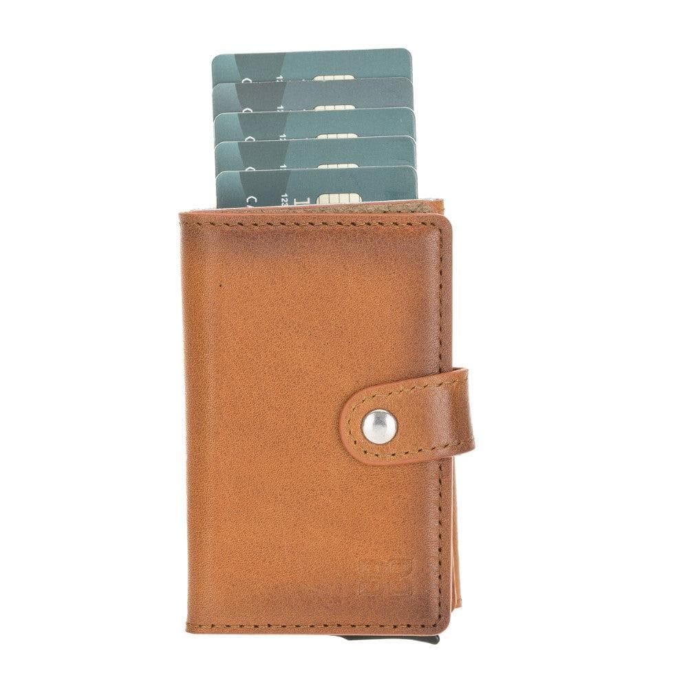 Terry Leather Coin Mechanical Card Holder
