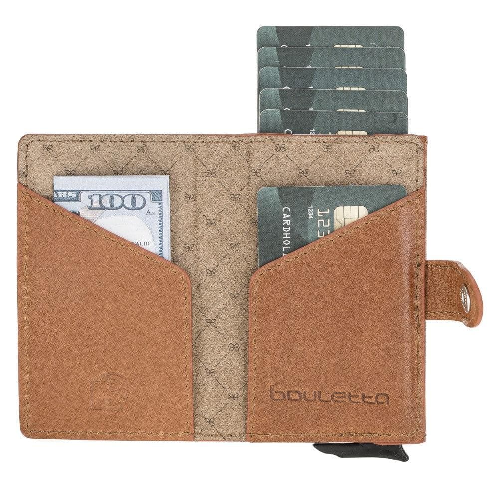 Terry Leather Coin Mechanical Card Holder