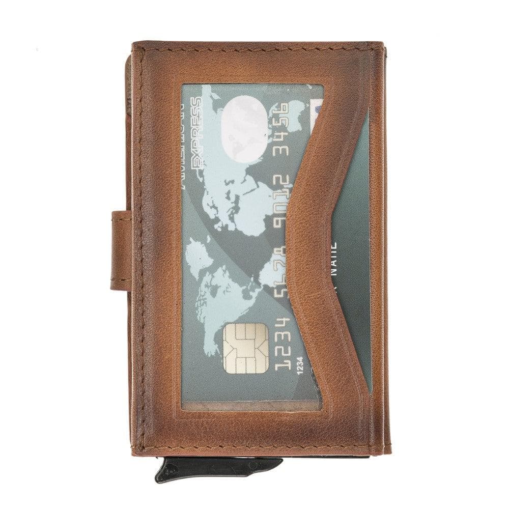 Terry Leather Coin Mechanical Card Holder