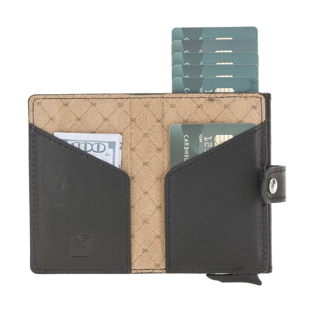 Terry Leather Coin Mechanical Card Holder