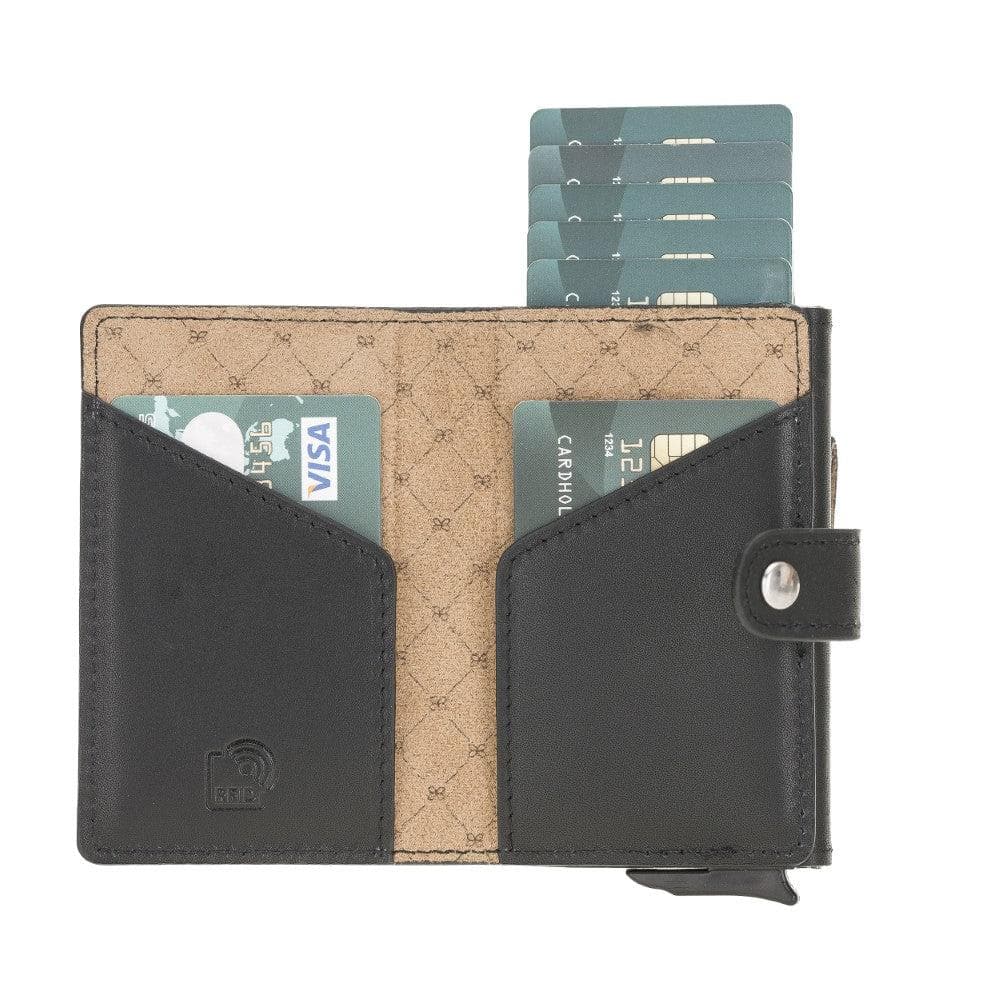 Terry Leather Coin Mechanical Card Holder