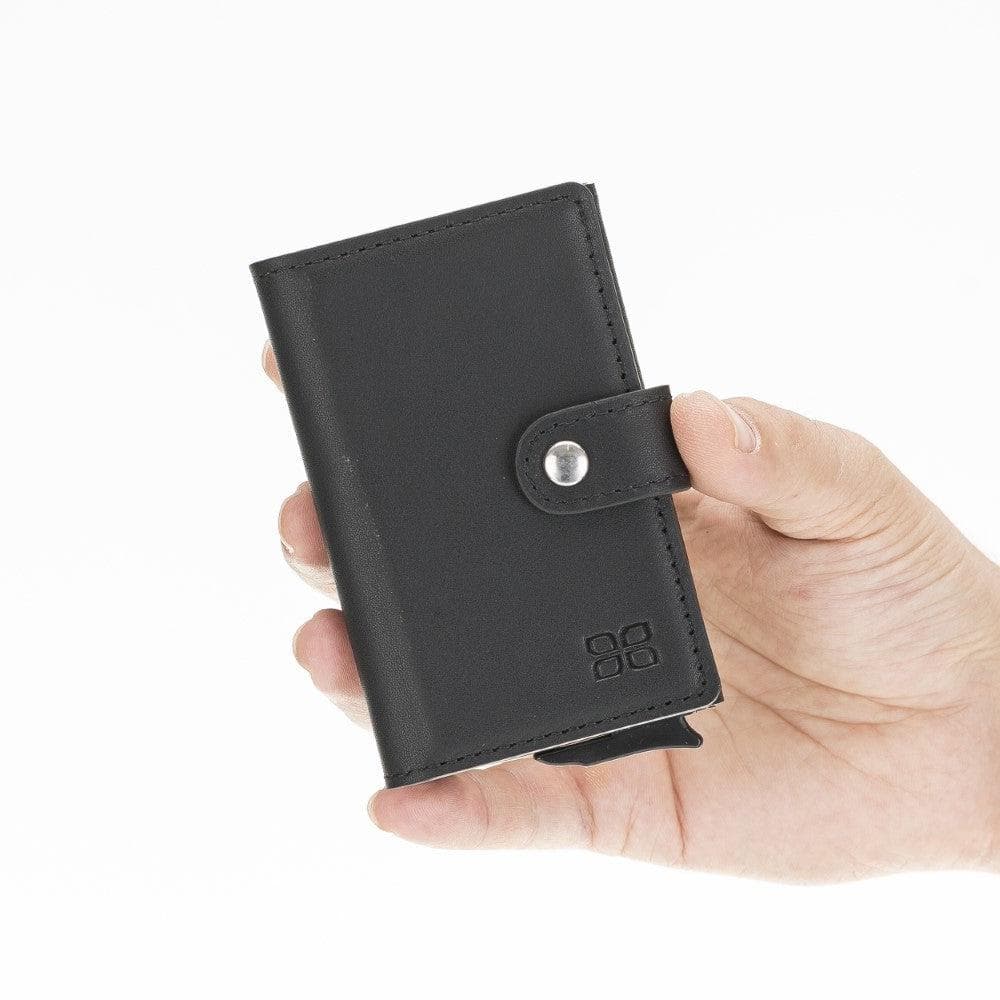 Terry Leather Coin Mechanical Card Holder