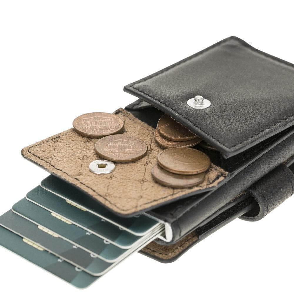 Terry Leather Coin Mechanical Card Holder