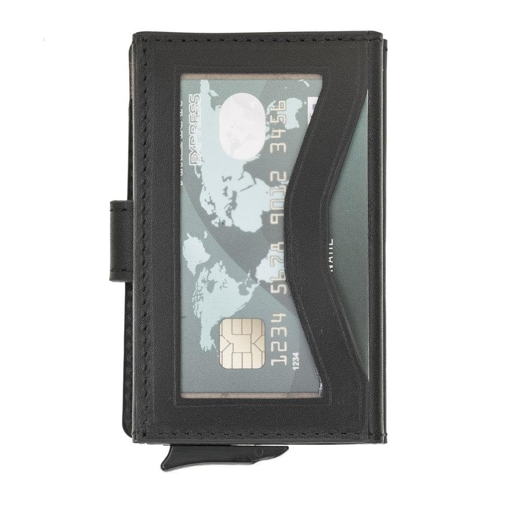 Terry Leather Coin Mechanical Card Holder