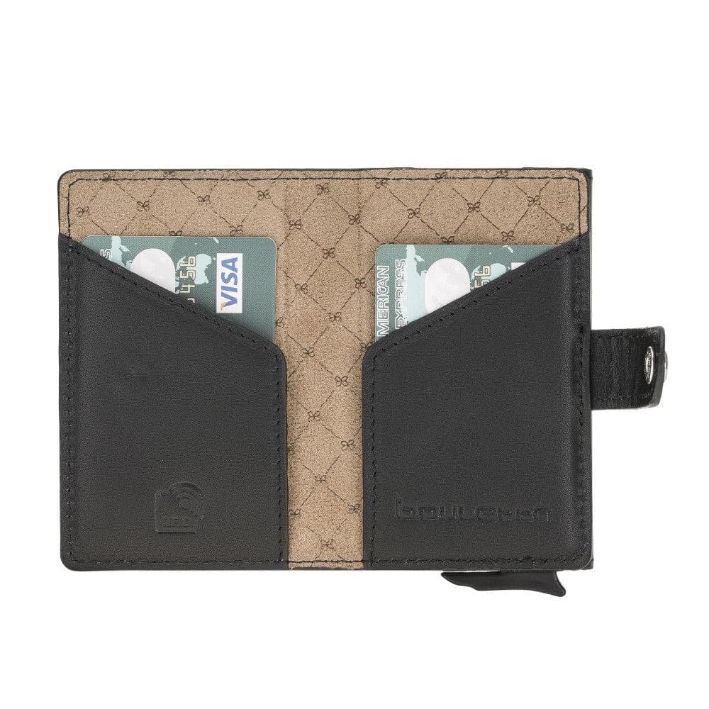 Terry Leather Coin Mechanical Card Holder